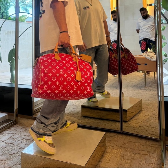 Louis Vuitton Vibrant Red Monogram Duffel - Picture 1 of 4
